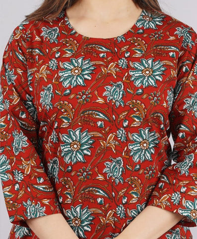 Cotton kurti plazoo set