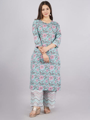 Cotton kurti plazoo set