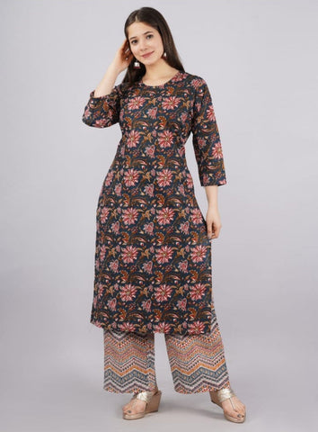Cotton kurti plazoo set