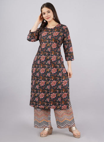 Cotton kurti plazoo set
