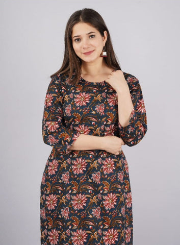 Cotton kurti plazoo set