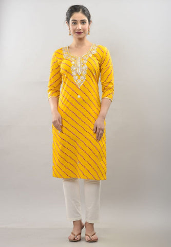 Gota Patti work kurti