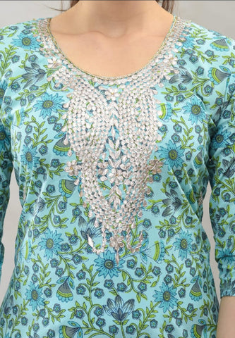 Gota Patti work kurti