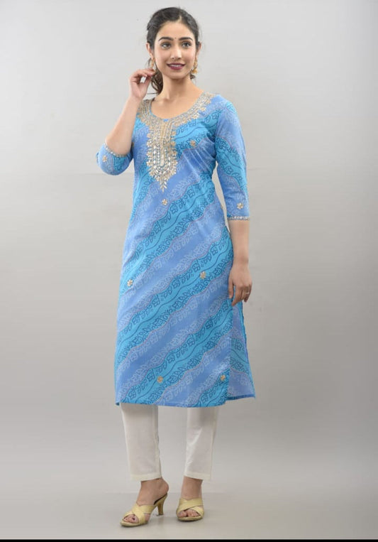 Gota Patti work kurti