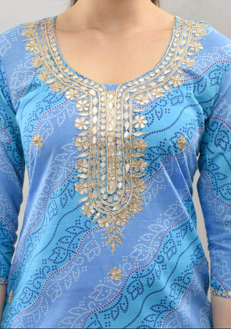 Gota Patti work kurti