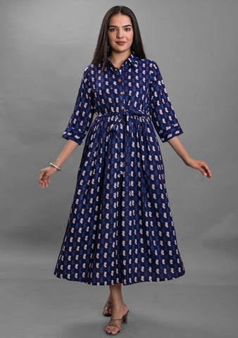 RAYON PRINTED KALMKARI GOWN