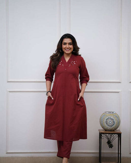 Noor Cotton Kurti Set