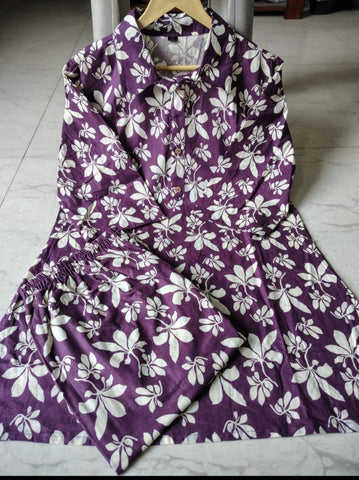 Cotton printed co ord set