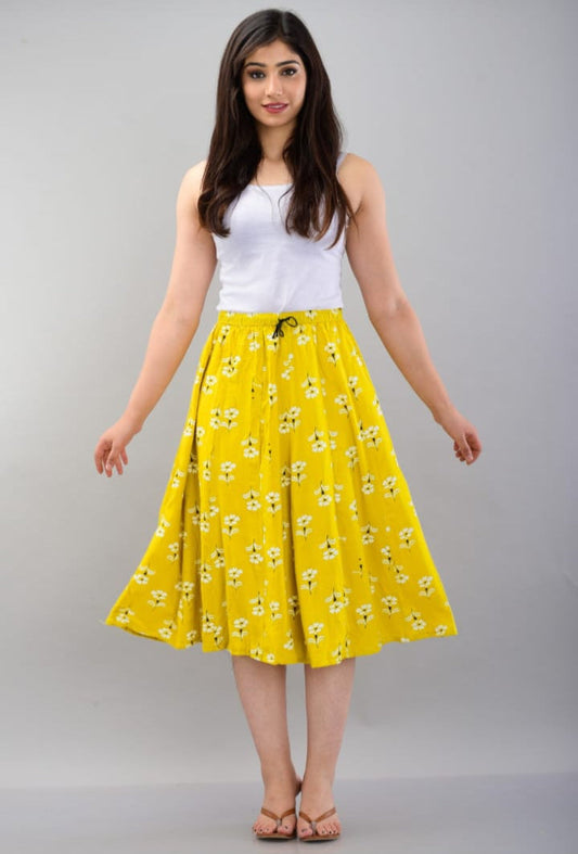 Cotton Printed Short Skirt