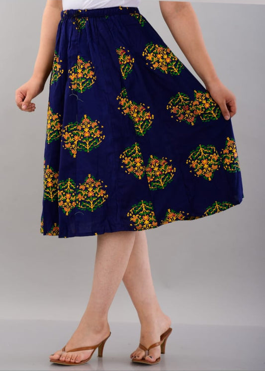 Cotton Printed Short Skirt