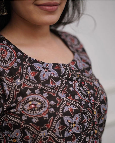 Blockprint Charm – Premium 3Pc Cotton Set Kurti