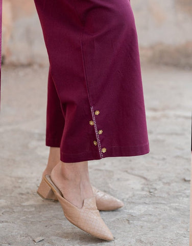 Wine Plum Cotton Co-Ord Set