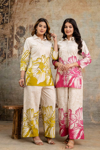 Classy Cotton Floral Printed Cord Set
