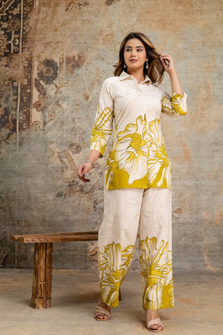 Classy Cotton Floral Printed Cord Set