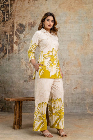 Classy Cotton Floral Printed Cord Set
