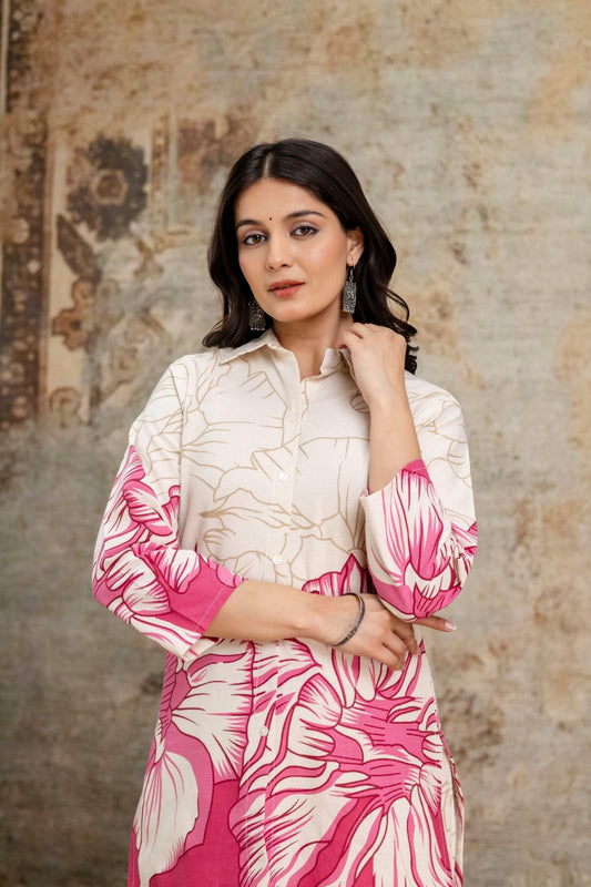 Classy Cotton Floral Printed Cord Set