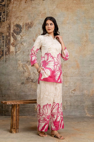 Classy Cotton Floral Printed Cord Set