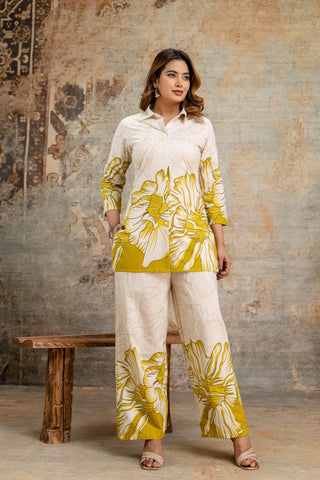 Classy Cotton Floral Printed Cord Set