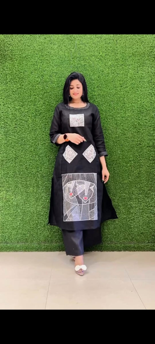 Noir Muse Embroidered Co-Ord Set