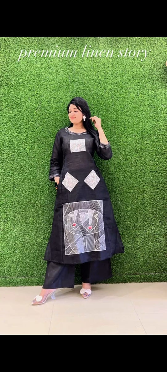 Noir Muse Embroidered Co-Ord Set