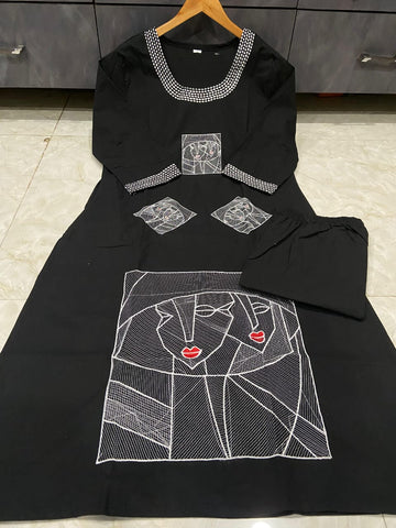 Noir Muse Embroidered Co-Ord Set