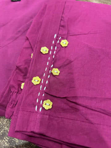 Wine Plum Cotton Co-Ord Set